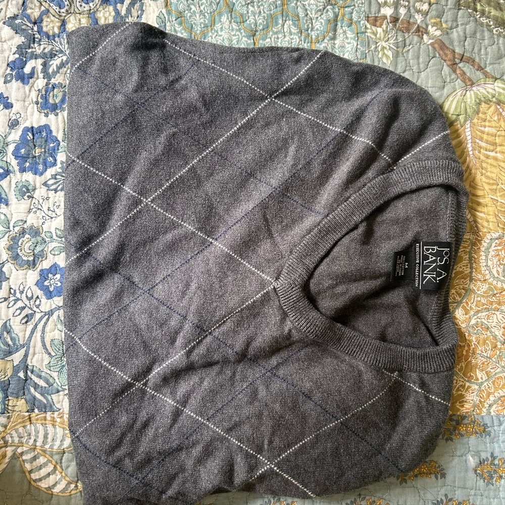 Jos. A. Bank Gray Argyle Men's Sweater
